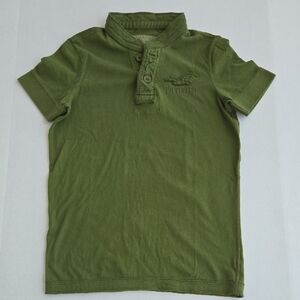 Hollister Olive Green Short Sleeve Shirt - Boys Size XS - NWT